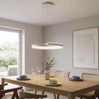 lampara de techo led de aluminio blanco 53x53 cm