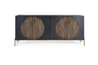 aparador de madera de mango y metal
