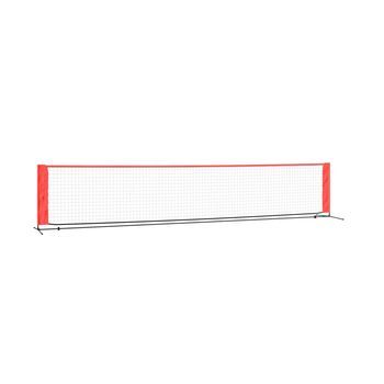 Red De Tenis Poliéster Negro Y Rojo 500x100x87 Cm Vidaxl