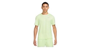 Maillot de manga corta nike dri fit uv miler amarillo  hombre