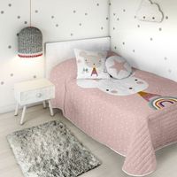 colcha bouti reversible susanita rosa a cama 90