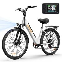 bicicleta electrica urlife e26 - motor 250w bateria 48v104ah neumaticos 26 frenos de disco - blanco