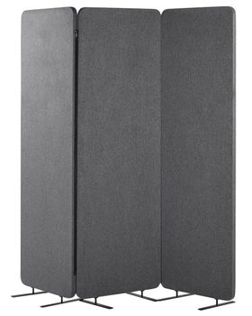 Separador acústico de 3 paneles gris 184 cm 184 cm
