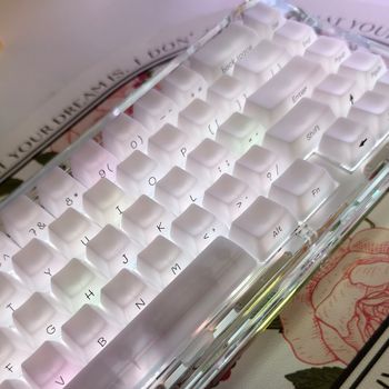 Teclas JCM Fog Kermeates con serigrafía transparente, perfil OEM, 130 teclas para teclado mecánico Cherry MX, tecla de espacio 7U