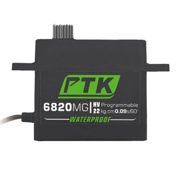 PTK 6820 MG 20kg Alto par 180° Gear de acero inoxidable Metal Digital resistente al agua RC Servo para robot, avión de a