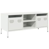mueble para tv acero laminado en frio blanco 1015x39x435 cm