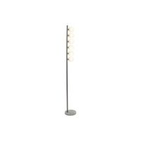 lampara pie metal cristal 22x22x162 cromado