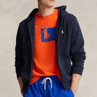 polo ralph lauren cotton-blend zipped hoodie - xl