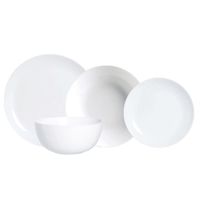 vajilla vidrio opal blanca 19 piezas