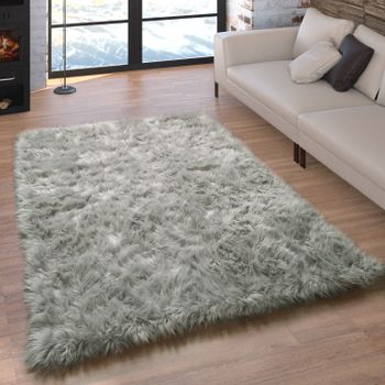 Alfombra de pelo largo Playara gris  40x60 cm