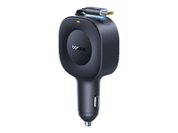 cargador coche - baseus vr2 primetrip universal 30w puerto tipo-c con cable retractil rotacion multiangulo negro cosmic