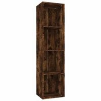 estanteriamueble de tv contrachapada roble ahumado 36x30x143cm vidaxl