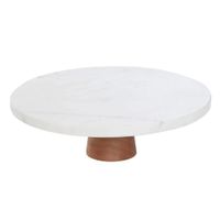 soporte para pasteles en marmol multicolor