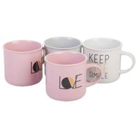 set 4 tazas de desayuno 370cc