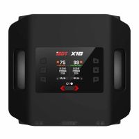 isdt x16 ac 1100w 20ax2 cargador de equilibrio de ciclo de carga y descarga de doble canal lipo con pantalla lcd de 28