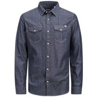 jack  jones camisa manga larga 12138115 sheridan-dark denim para hombre