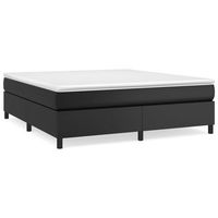 estructura de cama con somier cuero sintetico negro 160x200 cm vidaxl