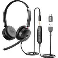 auriculares onikuma x81 con cable usb-c para gaming microfono y control de volumen negro
