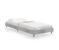 estructura de cama madera contrachapada gris hormigon 75x190 cm