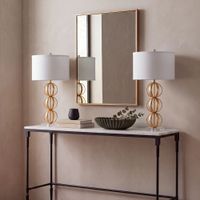 set de 2 lamparas de mesa en metal dorado laton