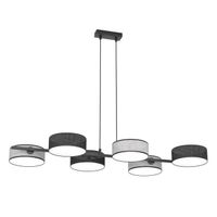 lampara colgante troma negrogris 6 luces