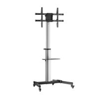 aisens ft86tre-197 soporte de suelo con rueda bandeja dvd para monitortv hasta 50kg 37-86