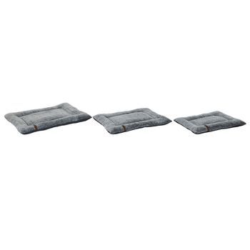 Cama Mascota Set 3 Poliester 86x69x7 Gris Claro