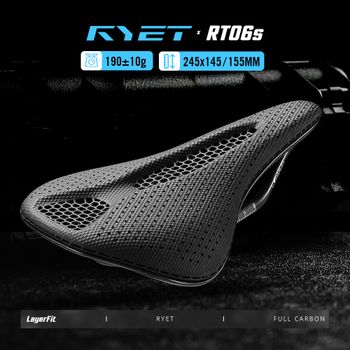 RYET-sillín de bicicleta con estampado 3D, 145MM/155mm, 7x9, cojín para asiento de bicicleta de montaña, triatlón, carretera, MTB, piezas de ciclismo de grava
