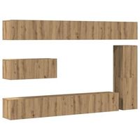 mueble para tv de pared madera contrachapada artesanal 7 uds  mueble de salon  mesa de tv