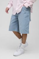 pantalon deportivo de pana con lavado de acido y estampado carpenter azul