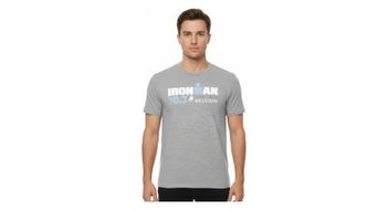 Camiseta de manga corta ironman 70 3 belgica gris para hombre
