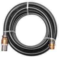 manguera de succion con conectores de laton 4 m 25 mm negra vidaxl