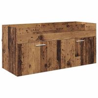 mueble de lavabo madera vieja madera de ingenieria vidaxl