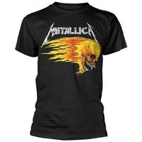 metallica tops y camisetas flaming skull tour 94 para mujer
