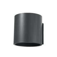 lampara de pared antracita aluminio alt 10 cm