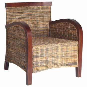 Sillón De Ratán Tejido A Mano Vidaxl