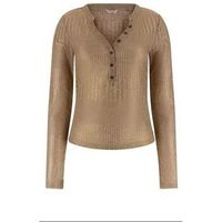 guess jersey w6rp09 kc812-fnjq foamy taupe para mujer