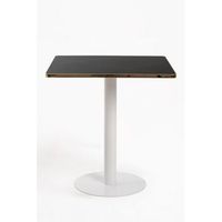 mesa firro cuadrada 70cm blanca de acero reforzado 747070cm - negro