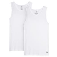 camiseta jordan flight cotton stretch blanca - pack de 2 unidades