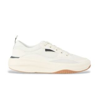 Reef para hombre. CJ8978 Zapatillas Fanning blanco roto (40), Piel, Plano, Cordones, Casual