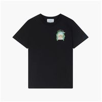 casablanca camiseta larche de tennis tshirt black para mujer