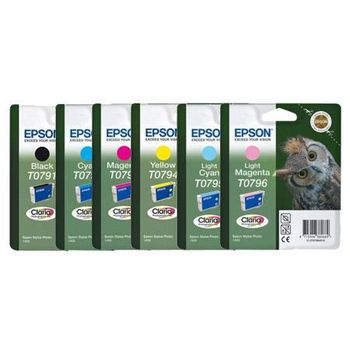 Original Multipack Epson Stylus Photo PX650 Printer Ink Cartridges (6 Pack) -C13T07914010