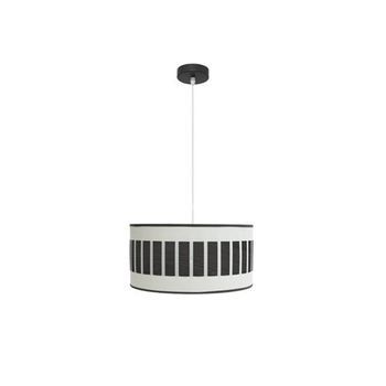 Colgante Ivanna 1xe27 Negro/blanco-madera Negra Regx40x40 Cm