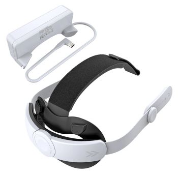 DOBE TY-3878 Correa para la cabeza ajustable con batería reemplazable de 18500mWh y cargador para el casco Meta Quest 3S