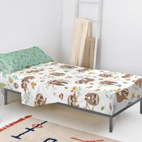 happy sloth juego de sabanas 2 piezas