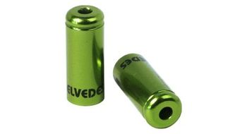 Elvedes tapas de extremo de carcasa de freno de aluminio 5 0 mm 10 piezas verde