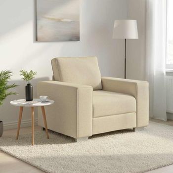 Vidaxl Sillón Crema 100 Cm Tela