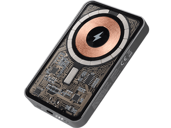 Powerbank - ISY ITP-5000, 5000 mAh, USB Tipo-C input y output, Transparente