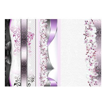 Papel Pintado 3d - Desfile De Orquídeas En Violeta (200x140 Cm)