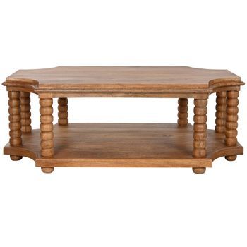 Mesa Centro Mango 131x80x48 Torneada Natural